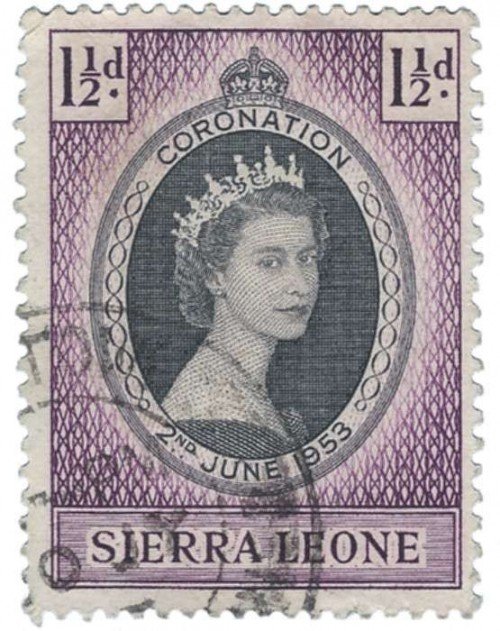 Part of the Coronation Series when Queen Elizabeth II ascended to the throne of England in 1953. This one is from Sierra Leon.