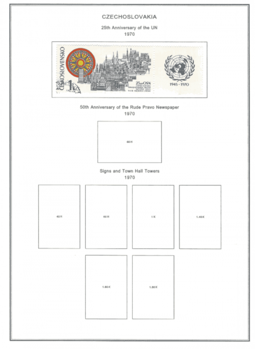 steiner stamp album page hack czechoslovakia1975 pg 5