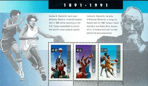 Canada 1344 Basketball 1991