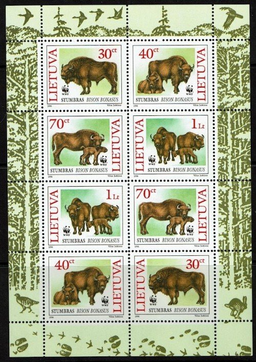 Lithuania-532a-WWF-Bison-1996.jpg