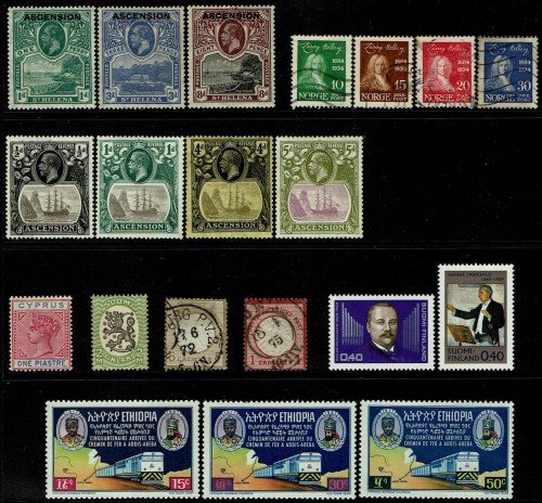 A variety of worldwide stamps.