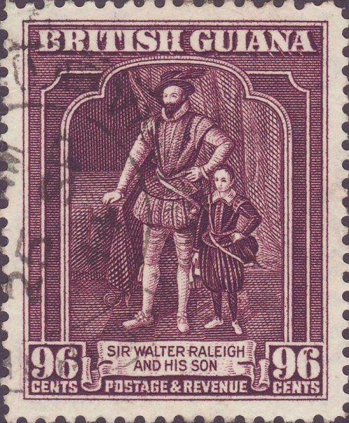 British Guiana, Scott Nr 96c (1944)
Oct 29, 1618: Sir Walter Raleigh is executed, after his enemies spread rumors of his opposition to the accession of King James.