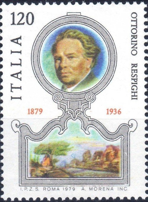 Italy, Scott Nr 1376 (1979)
Dec 31, 1925 Composer Ottorino Respighi makes his American concert debut with the NY Philharmonic, playing piano in his Concerto in Mixolydian Mode.
