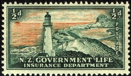 Tamp used by the NZ Government Life Insurance Department for franking of official mail.