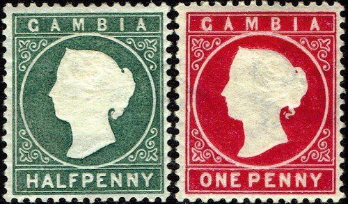 Gambia, Scott Nr 12 13 (1887)