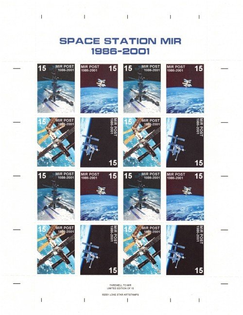 CLP 2001 15¢ Mir Post 50p