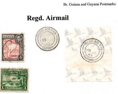 guyana regd. airmail