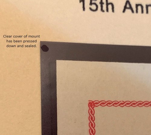 Top of mount has now been pressed close.