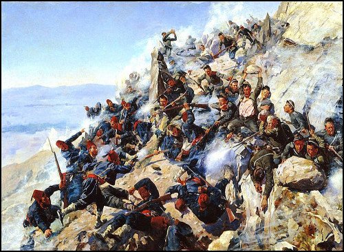 Eagles-Nest-Battle-Scene-Painting-Alexey-Popov-1893.jpg